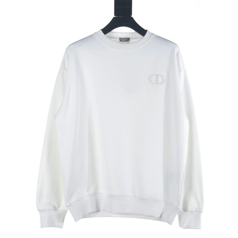 Dior CD Classic Logo Embroidered Crewneck Sweatshirt,DIOR,SWEATSHIRT,APPAREL