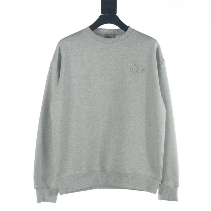 Dior CD Classic Logo Embroidered Crewneck Sweatshirt,DIOR,SWEATSHIRT,APPAREL