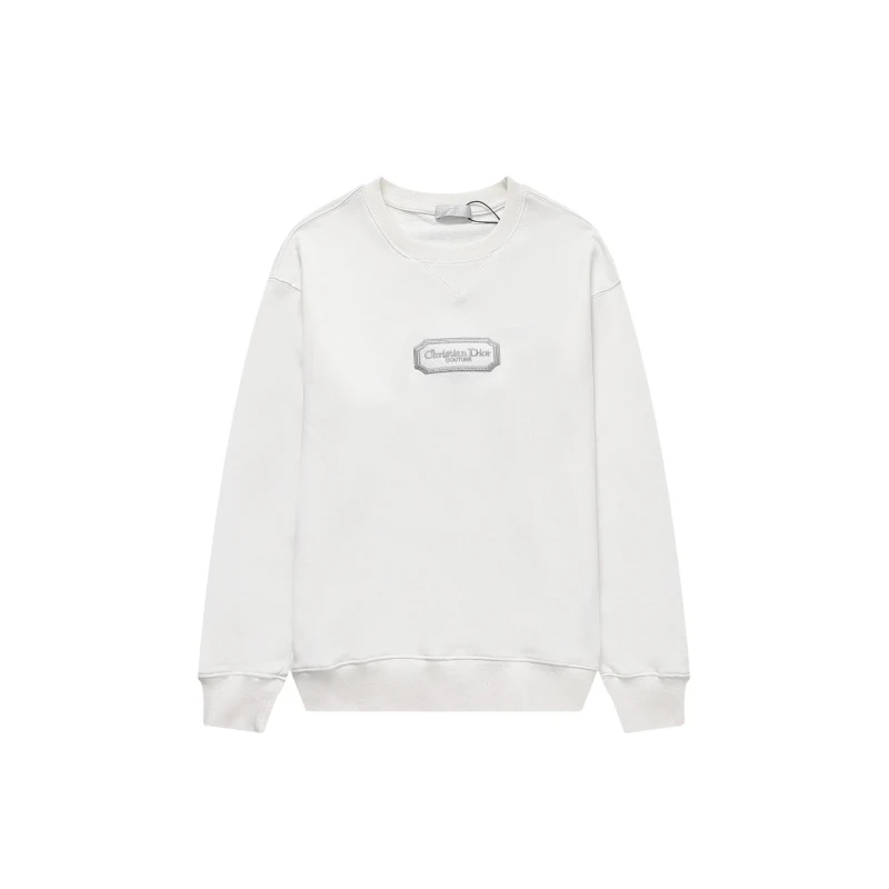 Dior Silver Logo Embroidered Crewneck Sweatshirt,DIOR,SWEATSHIRT,APPAREL