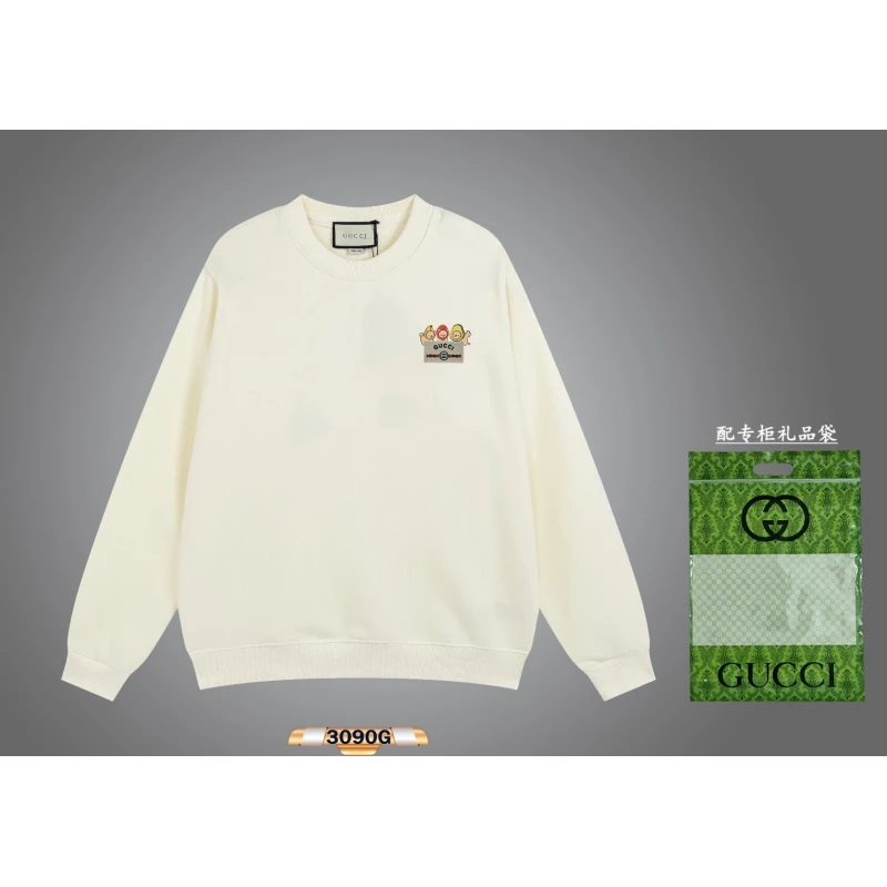 Gucci 2024 Early Spring New Cool Cartoon Pattern Round Neck Sweatshirt,GUCCI,SWEATSHIRT,APPAREL