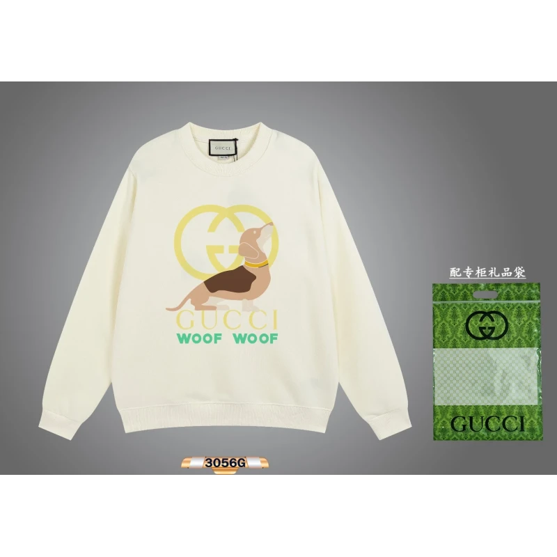 Gucci 2024 Early Spring New Cool Cartoon Pattern Round Neck Sweatshirt,GUCCI,SWEATSHIRT,APPAREL