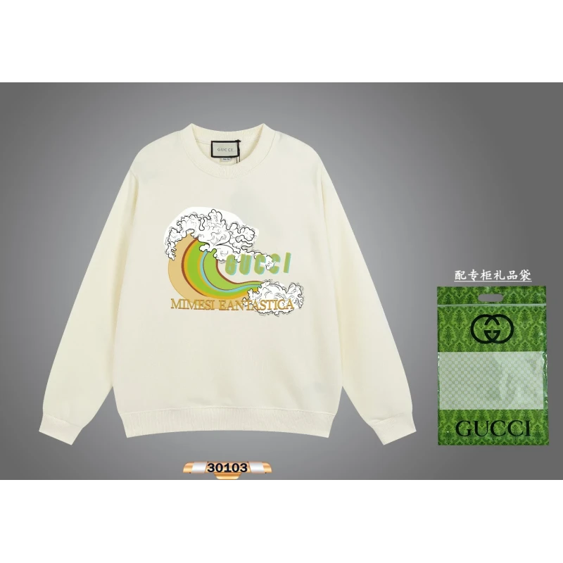 Gucci 2024 Early Spring New Cool Cartoon Pattern Round Neck Sweatshirt,GUCCI,SWEATSHIRT,APPAREL