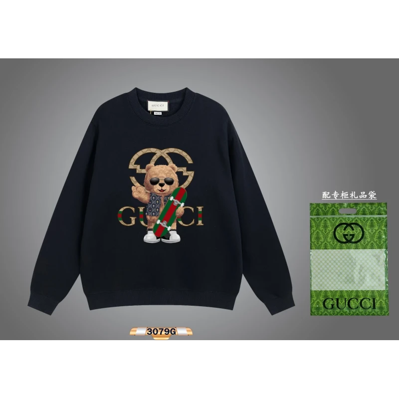 Gucci 2024 Early Spring New Cool Cartoon Pattern Round Neck Sweatshirt,GUCCI,SWEATSHIRT,APPAREL