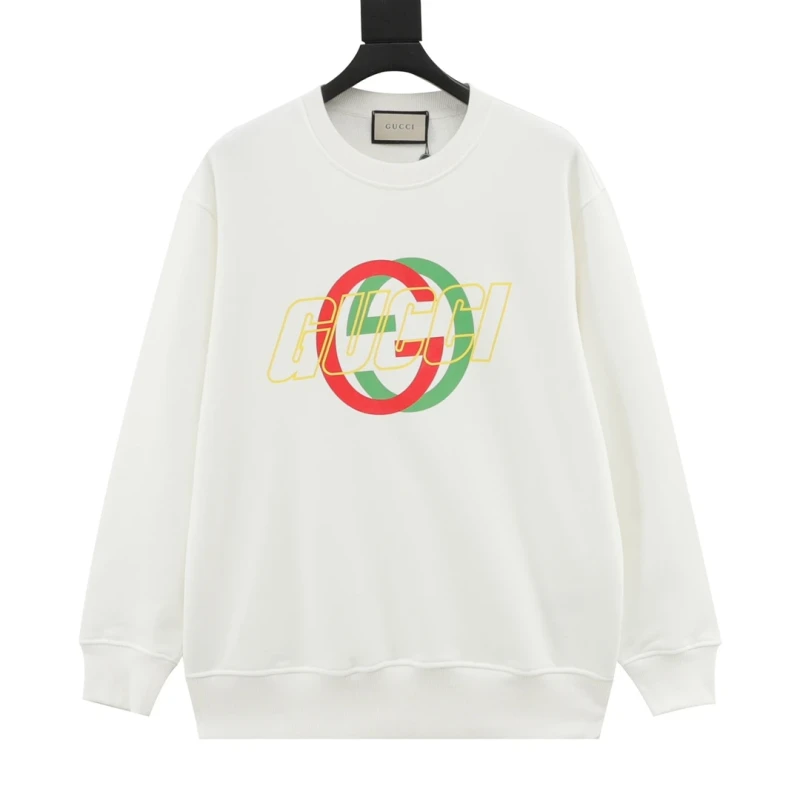 Gucci Big Double G Print Crewneck Sweatshirt,GUCCI,SWEATSHIRT,APPAREL