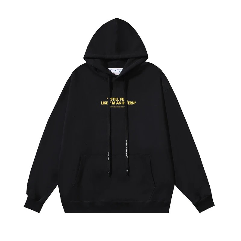 Off-White Pure Cotton Loop Heavyweight Hoodie,OFF-WHITE,HOODIE,APPAREL