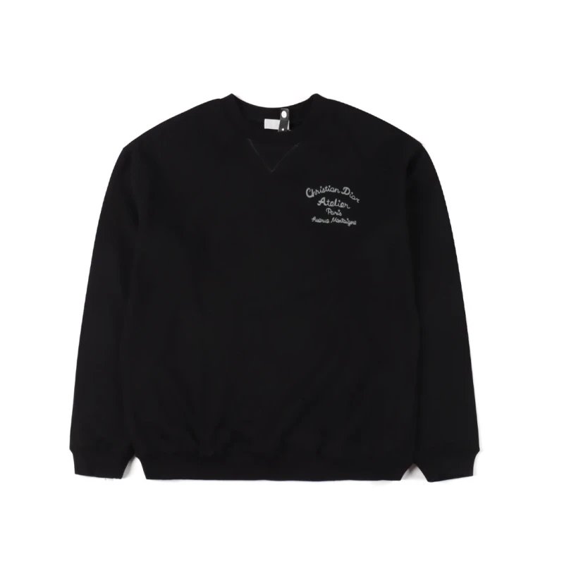 Dior Letter Patch Crewneck Sweatshirt,DIOR,SWEATSHIRT,APPAREL