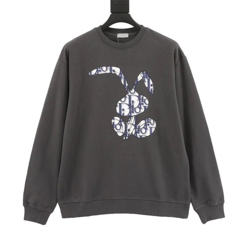 Dior Rabbit Printed Crewneck Sweatshirt,DIOR,SWEATSHIRT,APPAREL