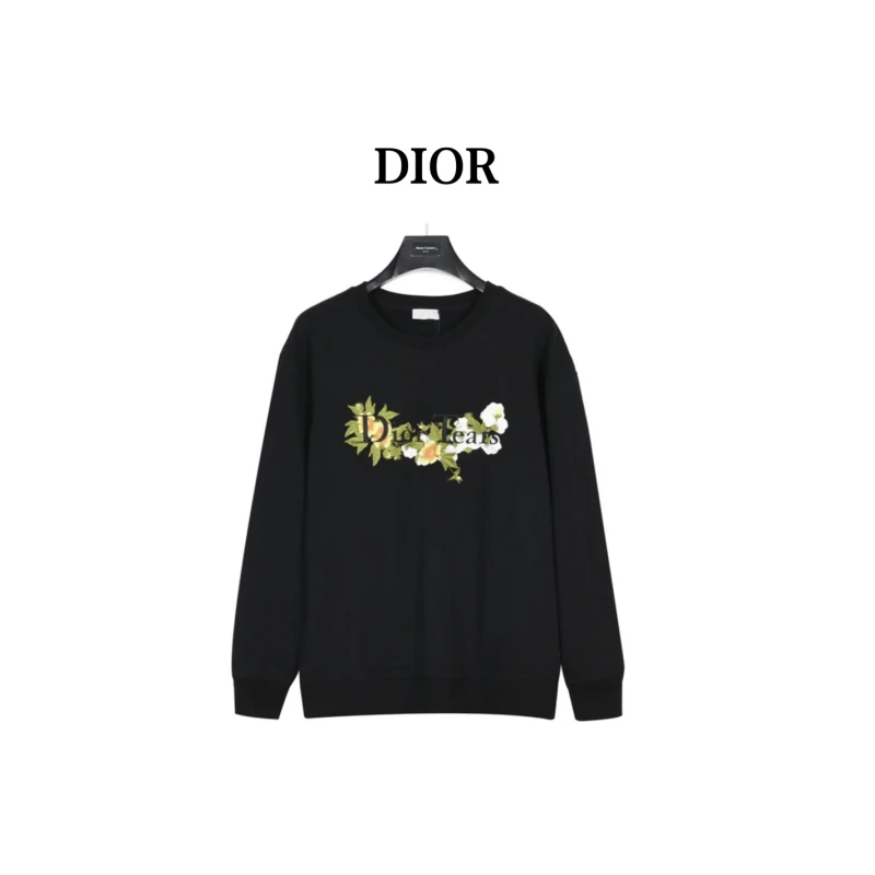 Dior X TEARS Collaboration Embroidered Cotton Crewneck Sweatshirt,DIOR,SWEATSHIRT,APPAREL