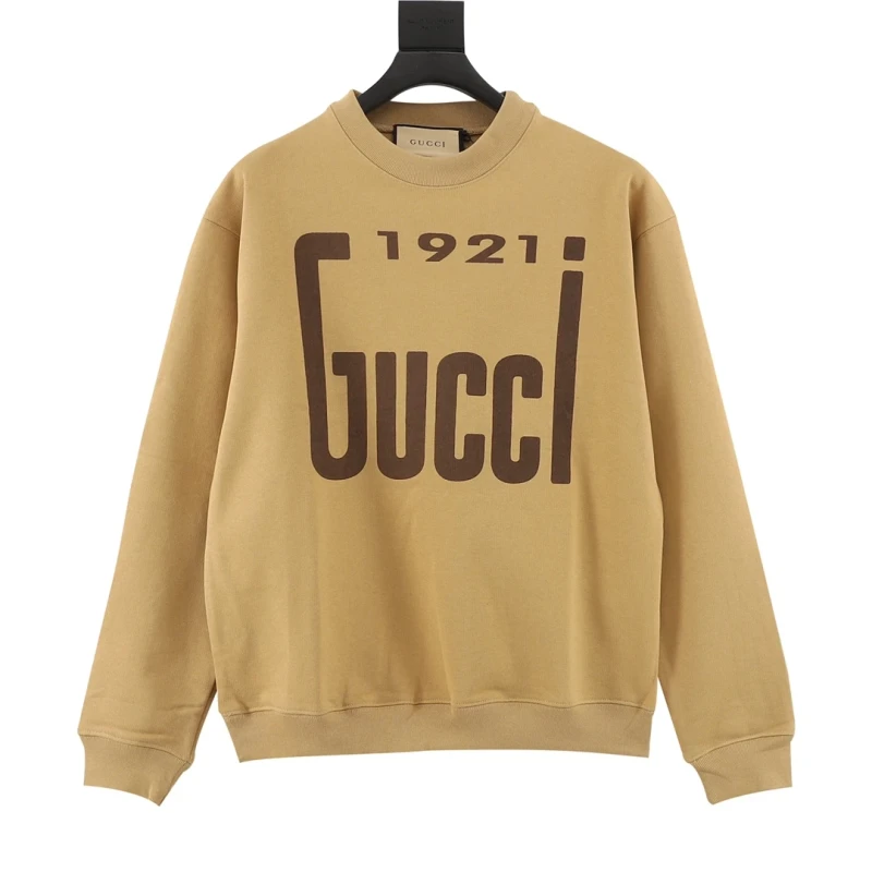 Gucci 1921 Anniversary Limited Khaki Crewneck Sweatshirt,GUCCI,SWEATSHIRT,APPAREL