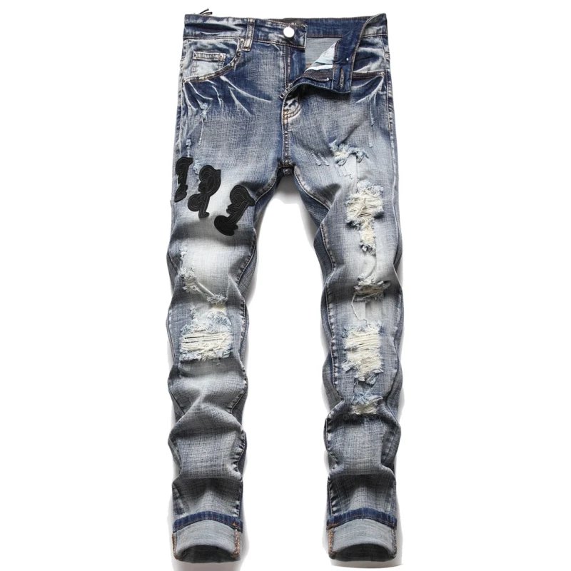 Amiri MX1 Blade Cut Broken Hole Jeans