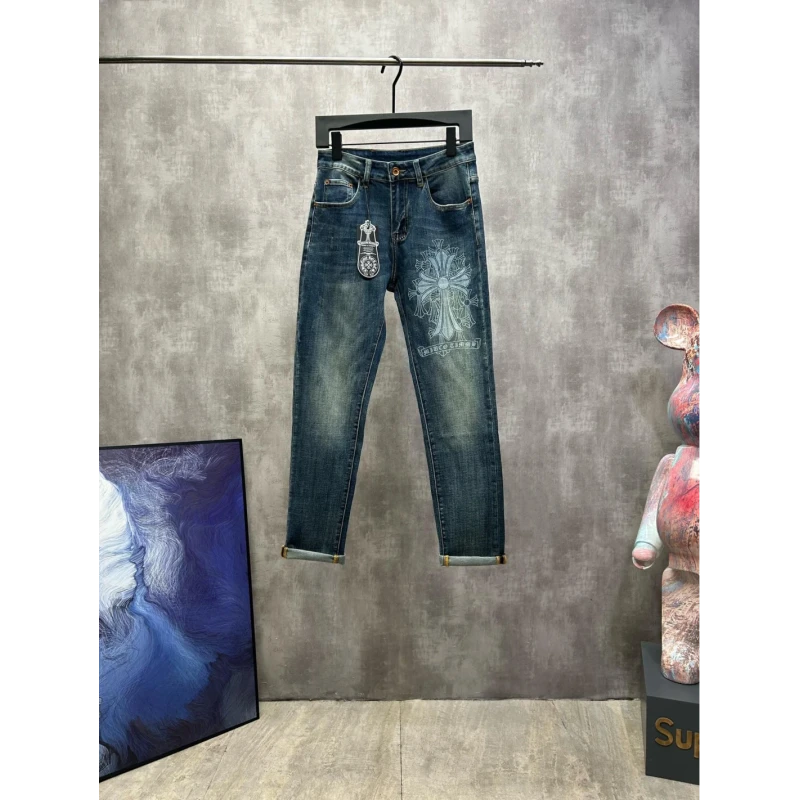 Chrome Hearts Heavy Duty Washed Vintage Logo Jeans