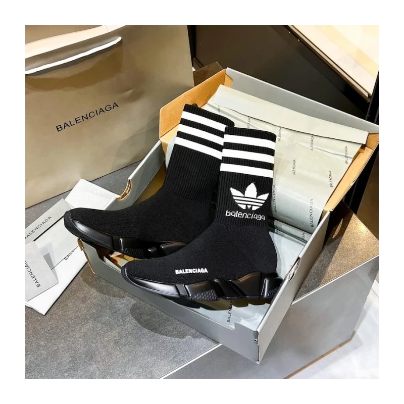 Balenciaga / Adidas Speed Sneaker in Black cheap wholesale Balenciaga Shoes