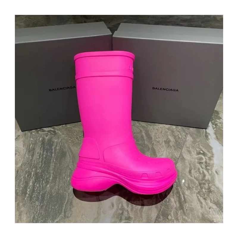 Balenciaga Women's Crocs? Boot in Bright Pink cheap wholesale Balenciaga Shoes