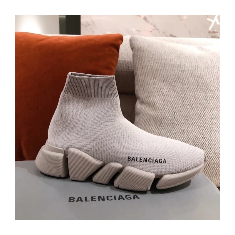 Balenciaga Speed Clear Sole Sneakers Grey cheap wholesale Balenciaga Shoes