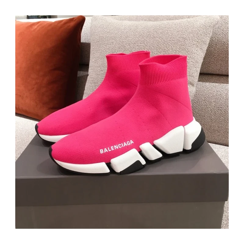 Balenciaga Speed Clear Sole Sneakers Rose cheap wholesale Balenciaga Shoes