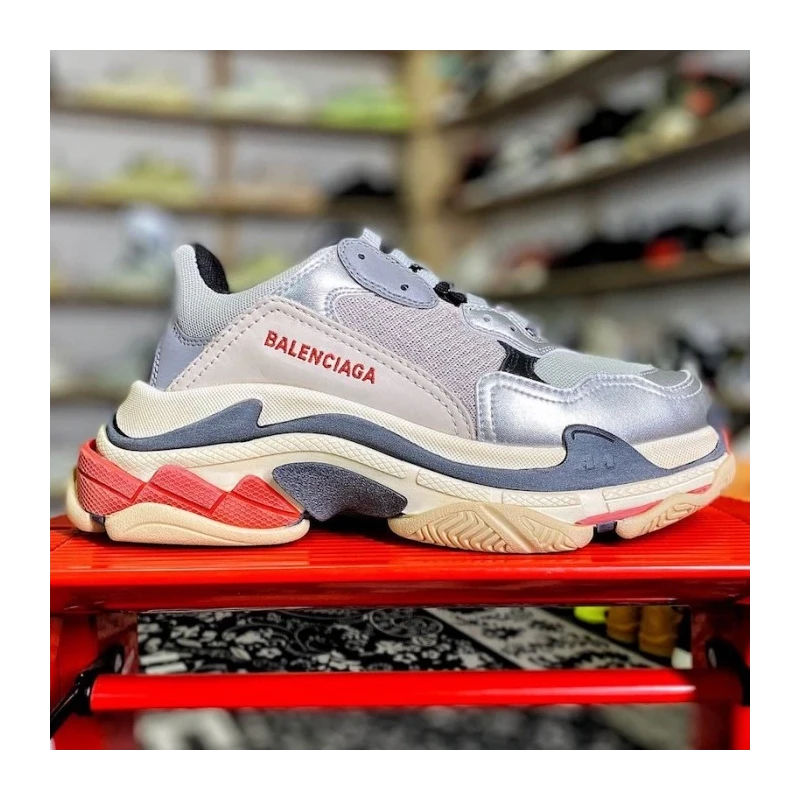 Balenciaga Triple S Sneaker Black / Silver cheap wholesale Balenciaga Shoes