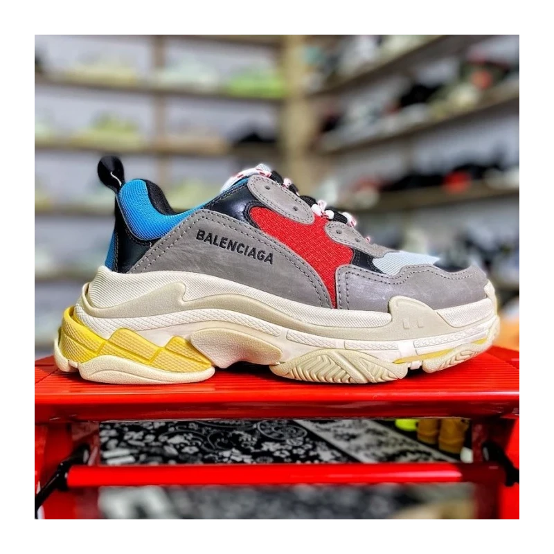 Balenciaga Triple S Sneaker Grey / Red / Yellow cheap wholesale Balenciaga Shoes