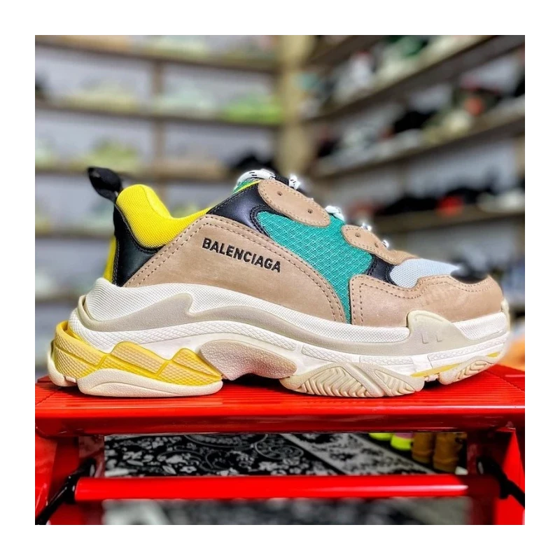 Balenciaga Triple S Sneaker Yellow / Green cheap wholesale Balenciaga Shoes