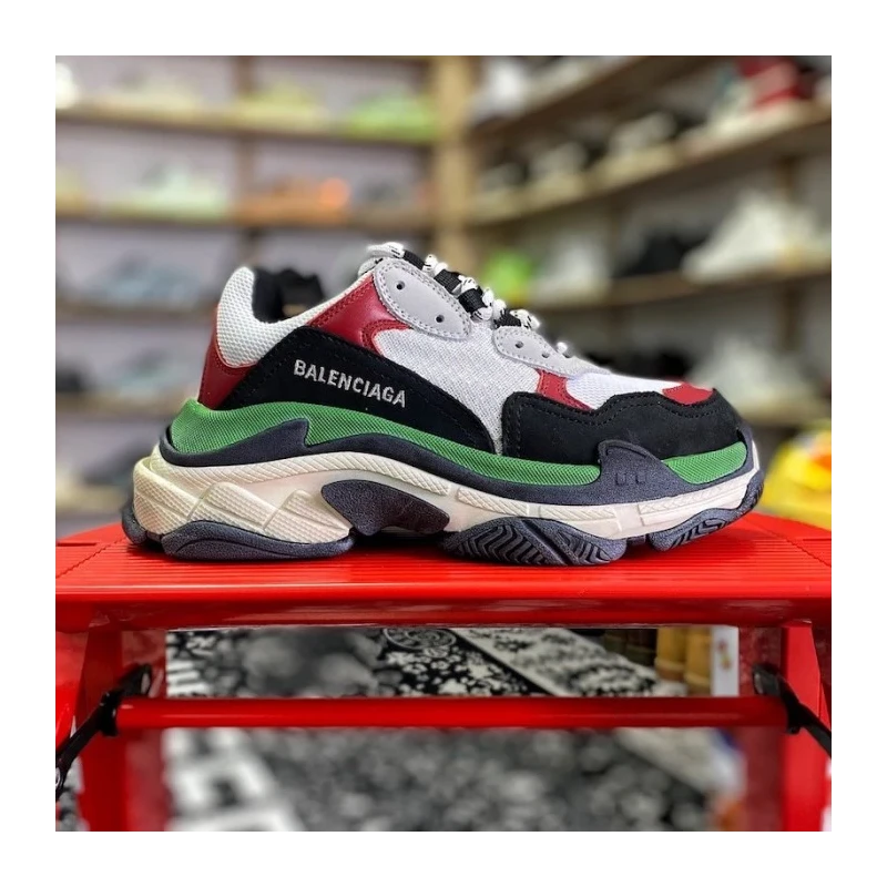 Balenciaga Triple S Sneaker White / Wine cheap wholesale Balenciaga Shoes