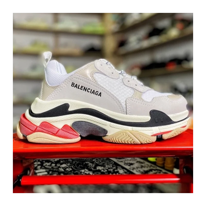 Balenciaga Triple S Sneaker White / Red cheap wholesale Balenciaga Shoes