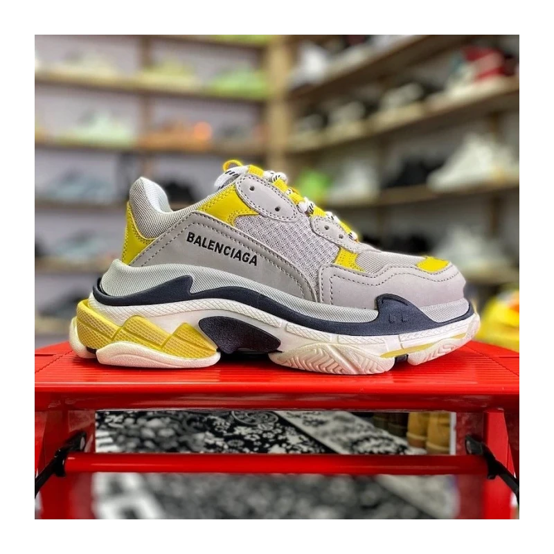 Balenciaga Triple S Sneaker Grey / Yellow cheap wholesale Balenciaga Shoes