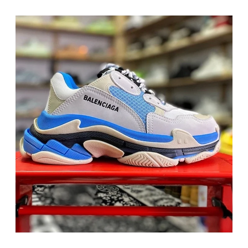 Balenciaga Triple S Sneaker White / Sky Blue cheap wholesale Balenciaga Shoes