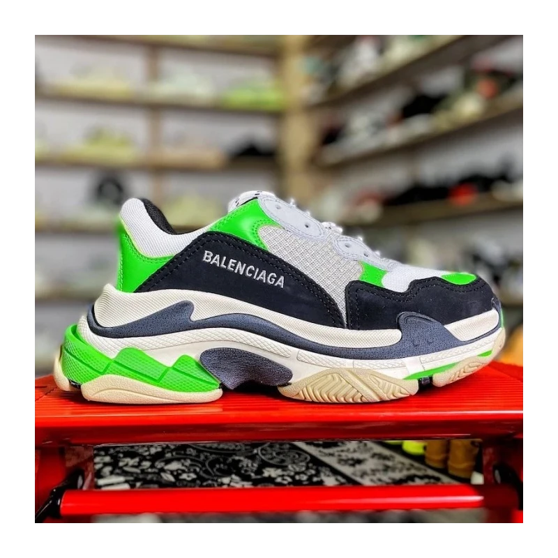 Balenciaga Triple S Sneaker Black / Green cheap wholesale Balenciaga Shoes