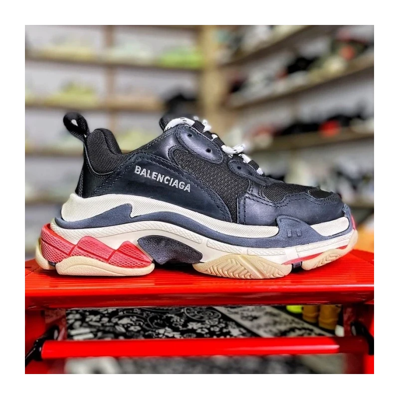 Balenciaga Triple S Sneaker Black / Red cheap wholesale Balenciaga Shoes