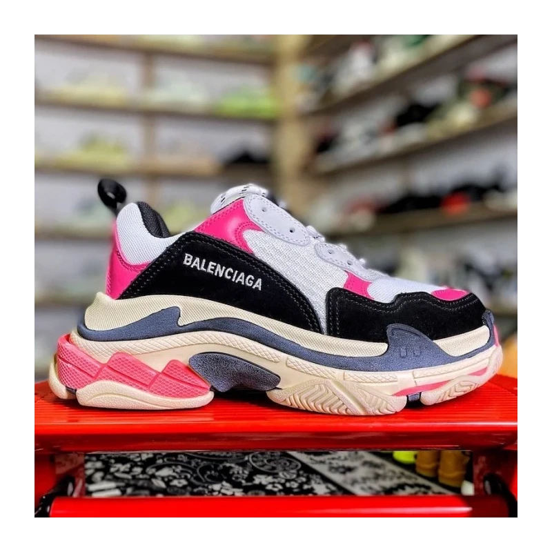 Balenciaga Triple S Sneaker Black / Peach cheap wholesale Balenciaga Shoes