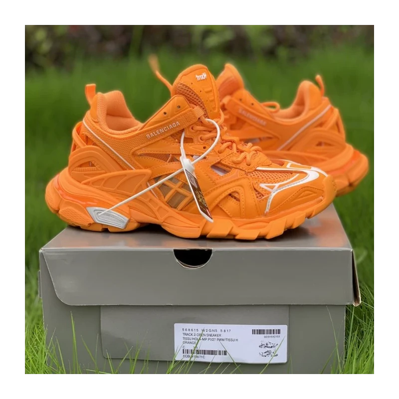 Balenciaga Track 2 Sneakers Orange cheap wholesale Balenciaga Shoes