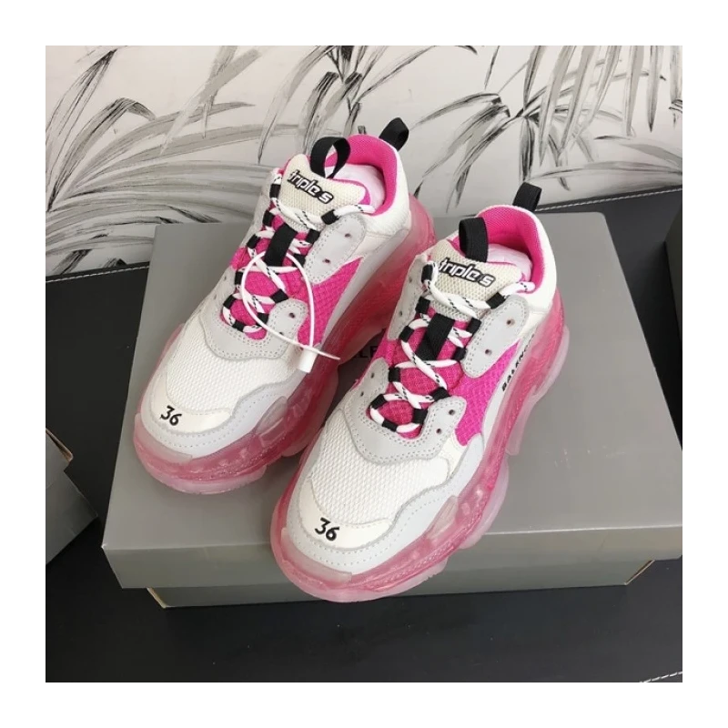 Balenciaga Triple S Sneakers Pink White cheap wholesale Balenciaga Shoes