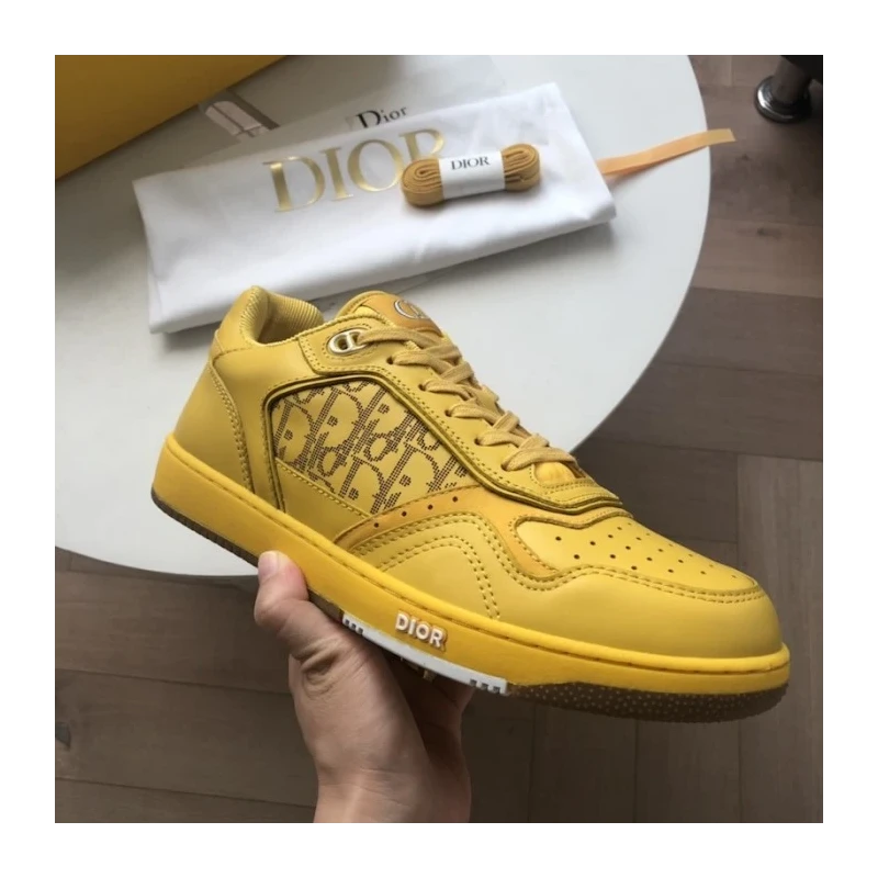 Dior World Tour B27 Low Top Sneaker Yellow cheap wholesale Dior Shoes