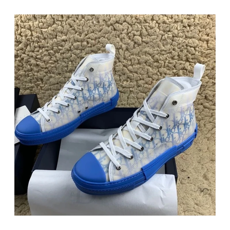 Dior B23 High Top Logo Oblique Gradient Blue cheap wholesale Dior Shoes