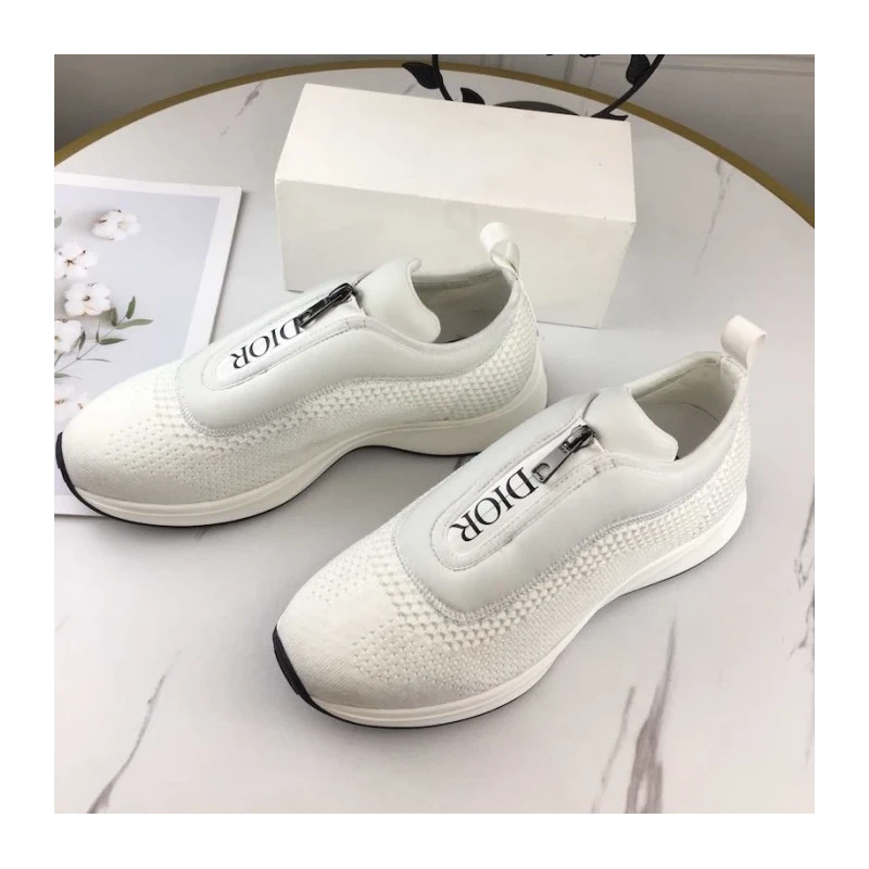 Dior B25 Low Top Sneakers in White Keni &amp; Neoprene cheap wholesale Dior Shoes