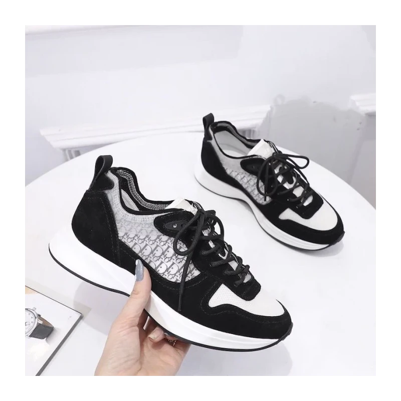 B25 Dior Oblique Runner Sneaker in Black Suede cheap wholesale Dior Shoes