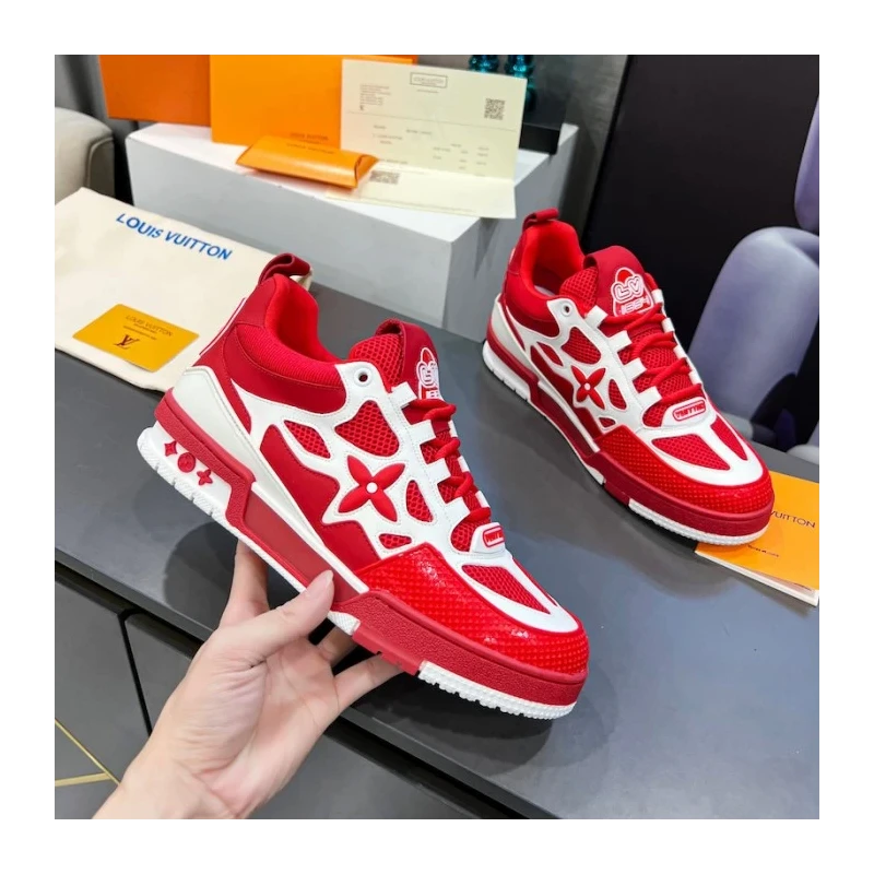 Louis Vuitton LV Skate Sneaker Red 1AARS5 cheap wholesale Louis Vuitton Shoes