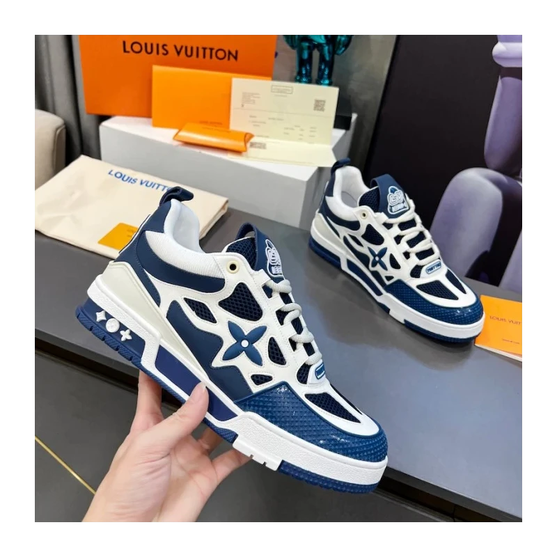 Louis Vuitton LV Skate Sneaker Blue 1AARRL cheap wholesale Louis Vuitton Shoes