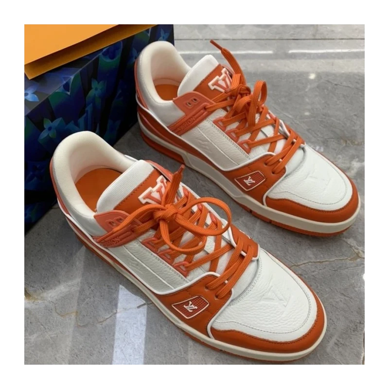 LV Trainer Sneaker Orange 1A811Q cheap wholesale Louis Vuitton Shoes