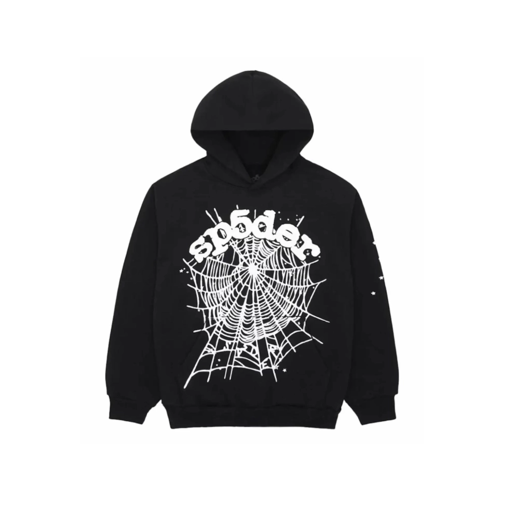 Sp5der OG Web Hoodie Black,Sp5der Hoodie,HOODIE,APPAREL