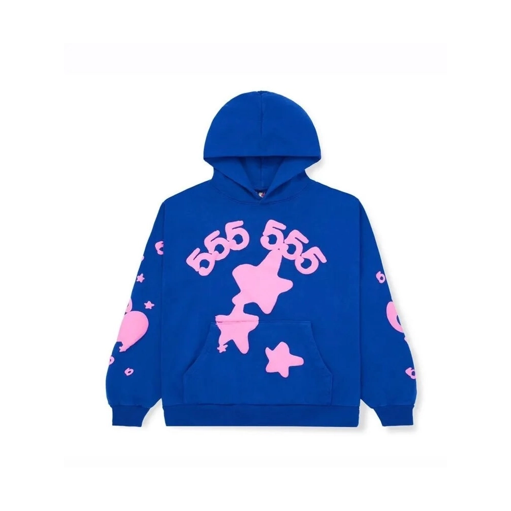 Sp5der Beluga Hoodie Blue,Sp5der Hoodie,HOODIE,APPAREL