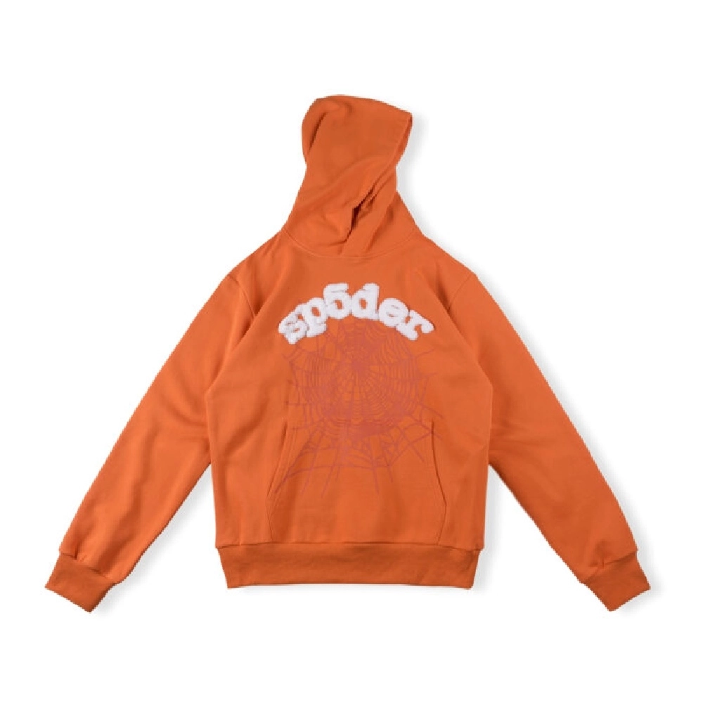 Orange Websuit Sp5der Hoodie,Sp5der Hoodie,HOODIE,APPAREL