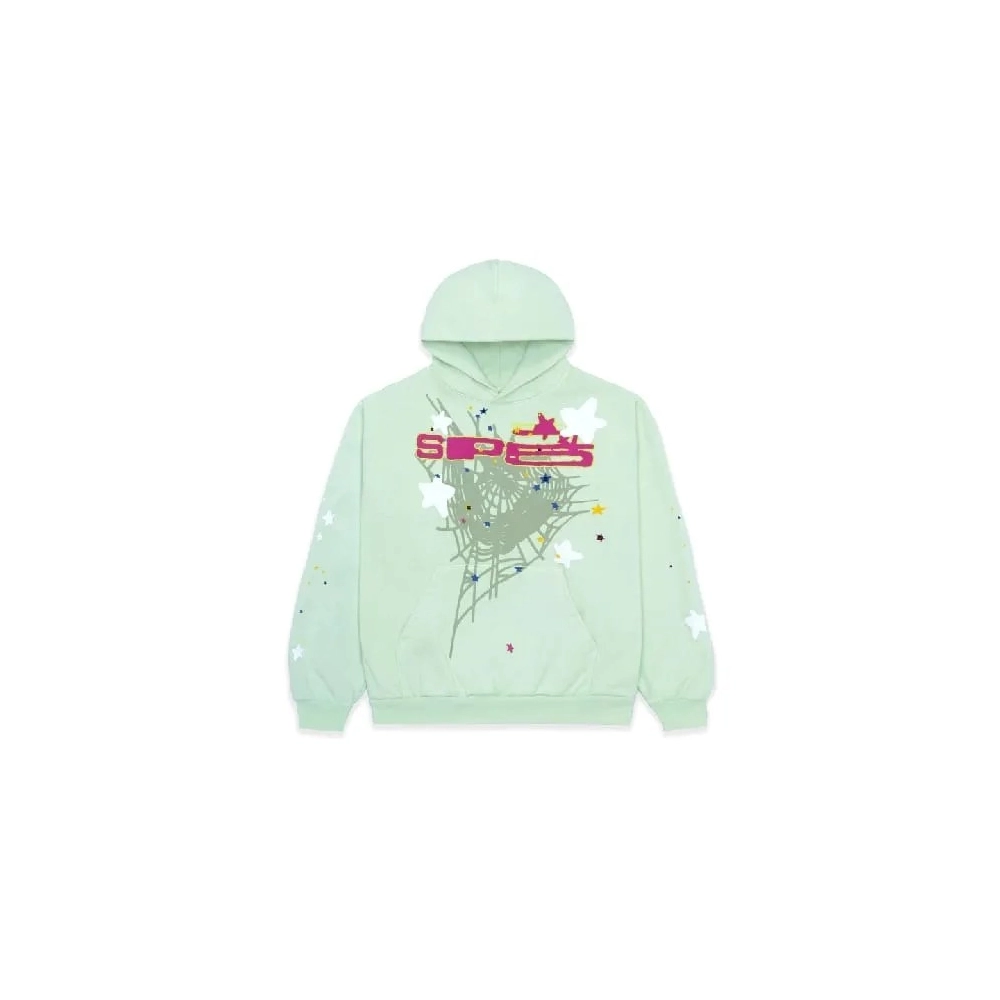 Sp5 Mint Hoodie New Collection,Sp5der Hoodie,HOODIE,APPAREL