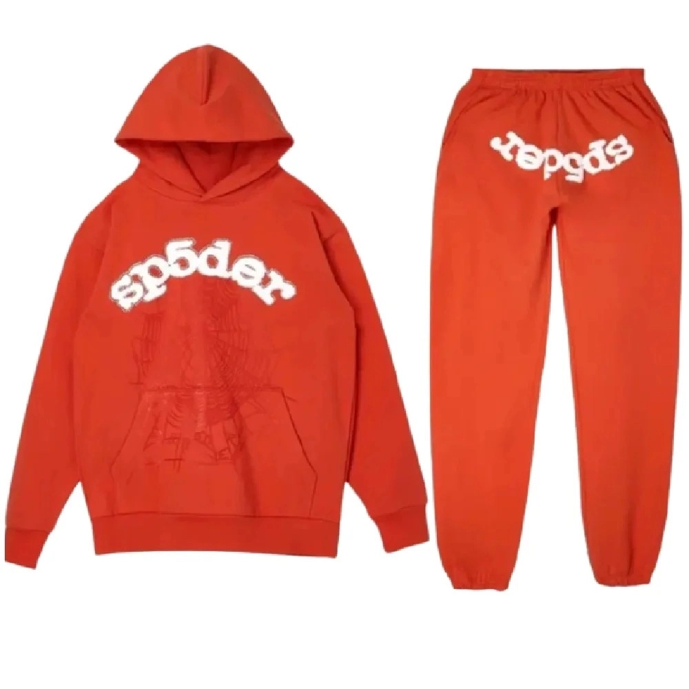 Spider Logo Orange Sp5der Worldwide Tracksuit,Sp5der Tracksuit,SUIT,APPAREL