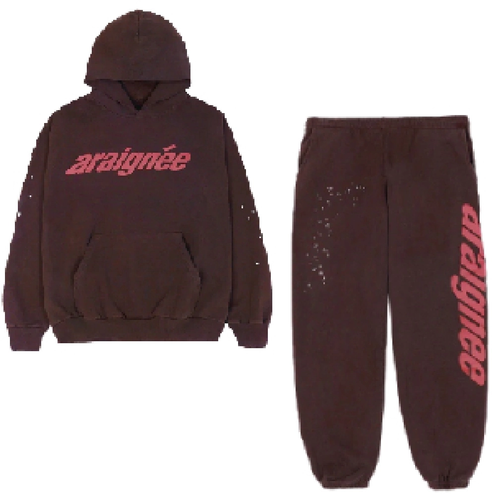 Brown Araignee Sp5der Tracksuit,Sp5der Tracksuit,SUIT,APPAREL