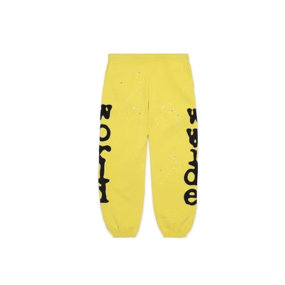 Sp5der Beluga Sweatpants Yellow,Sp5der Sweatpants,CASUAL PANTS,APPAREL